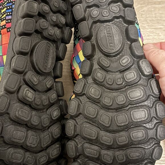 Skechers EZ Flex 2 Women's 9.5 Multi Color Rainbow Woven Memory Foam Walking - Picture 15 of 15